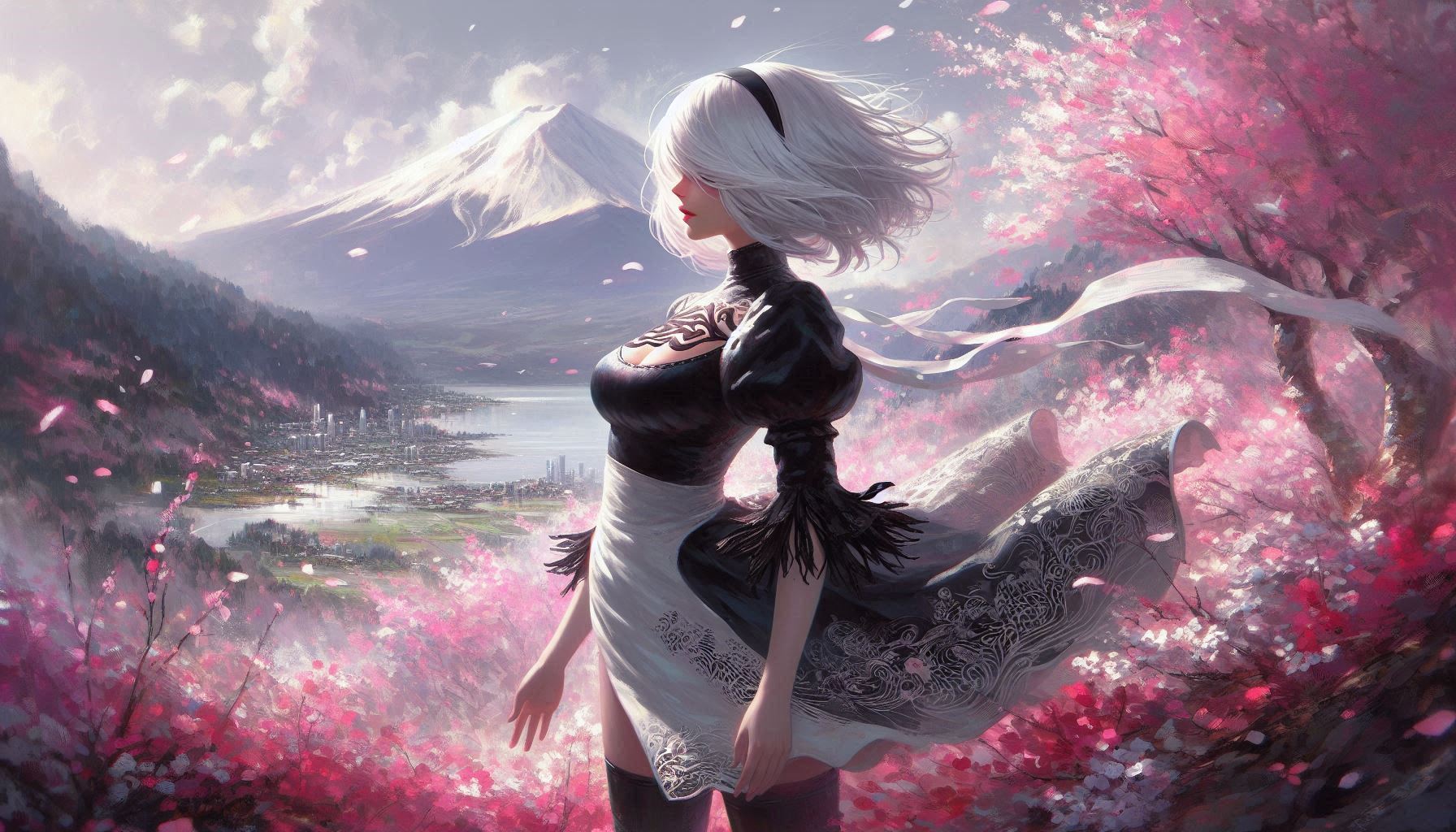 Tifa and 2B