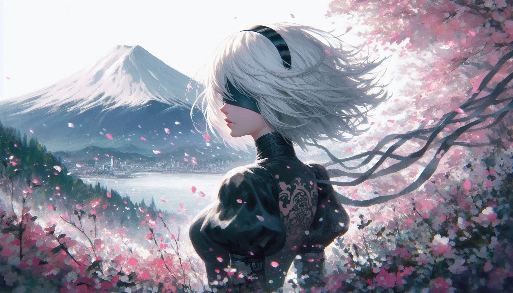 Tifa and 2B