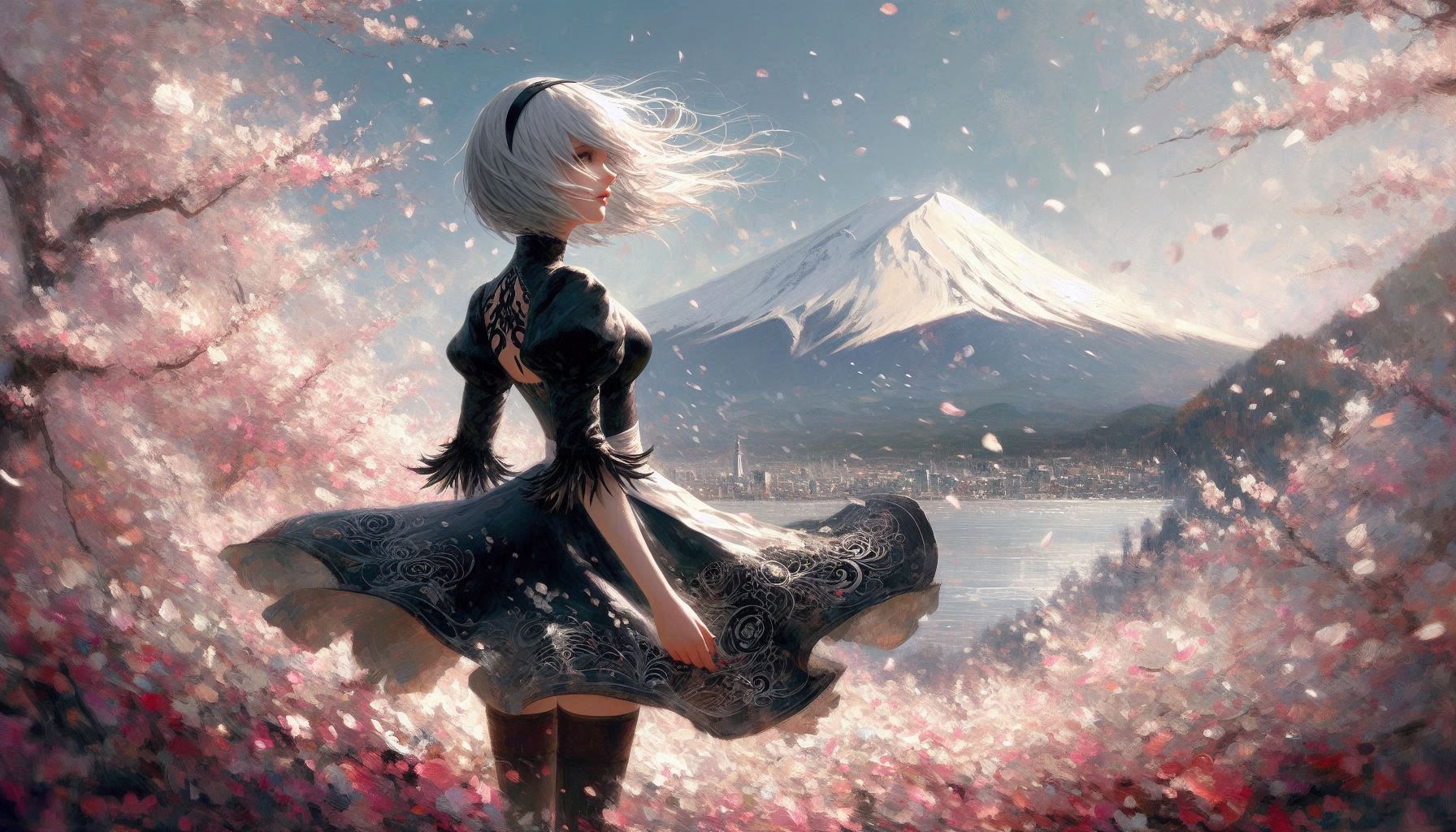 Tifa and 2B