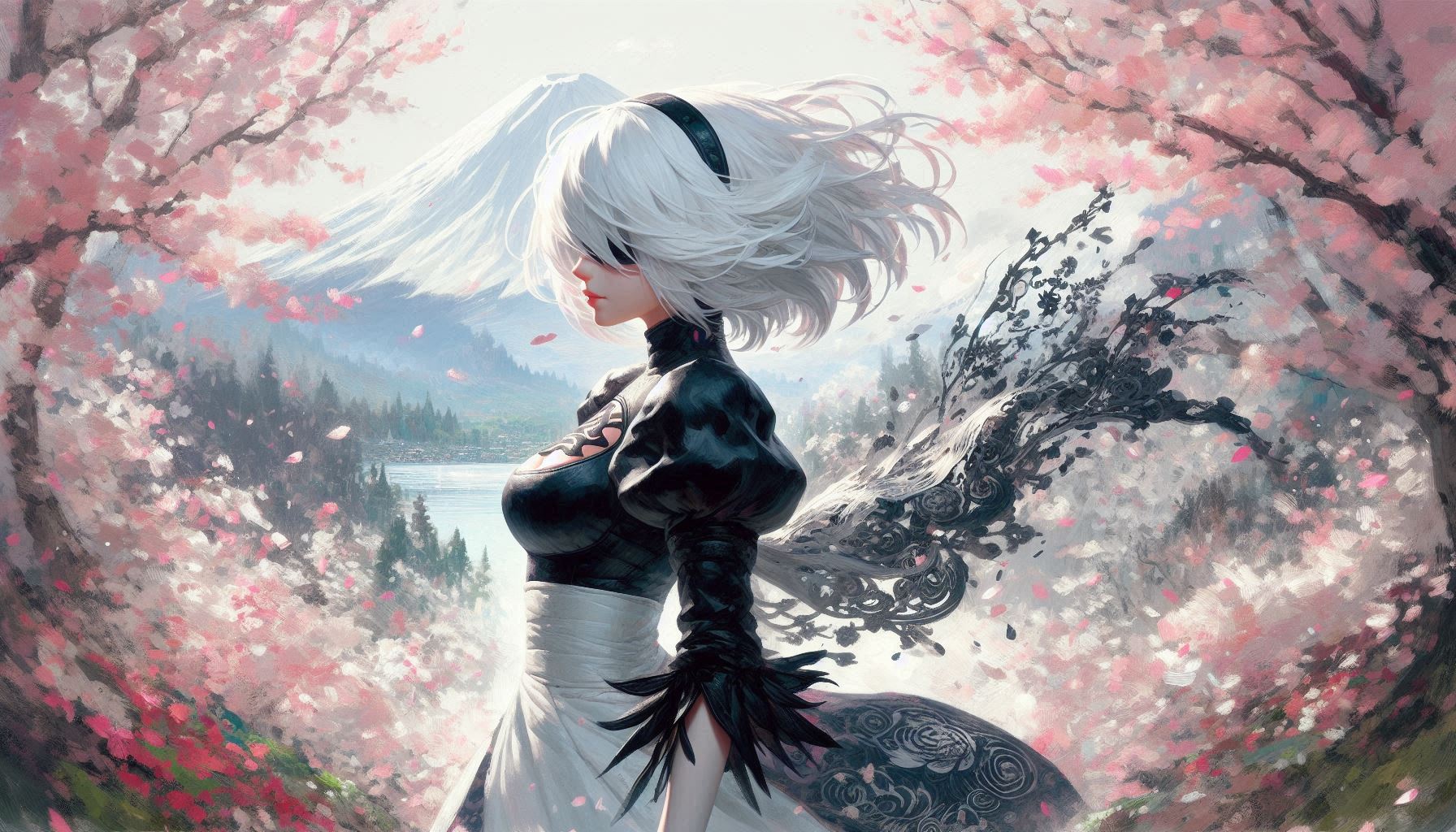 Tifa and 2B