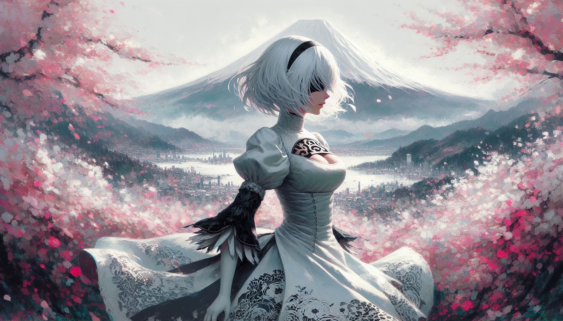 Tifa and 2B