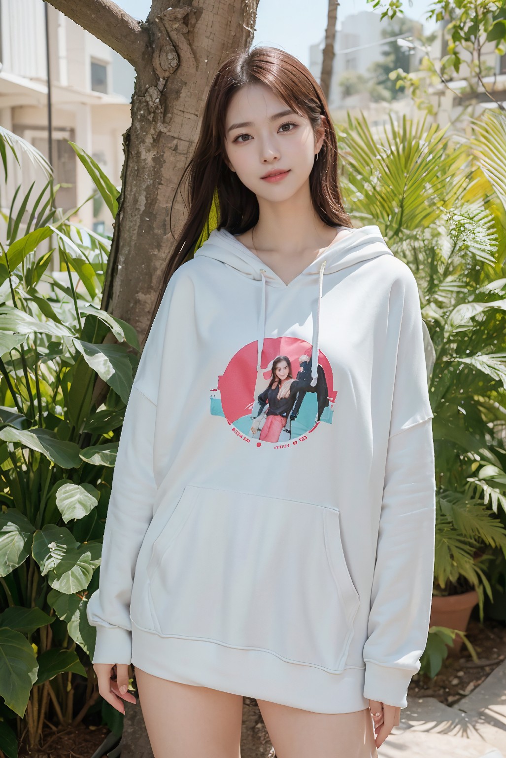 Lingerie and soft hoodie fashion💗