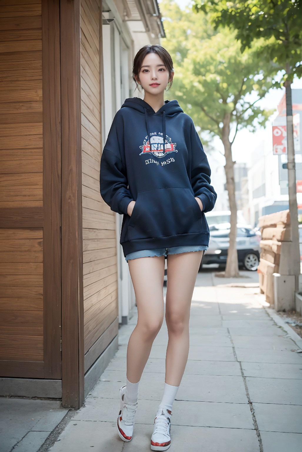 Lingerie and soft hoodie fashion💗