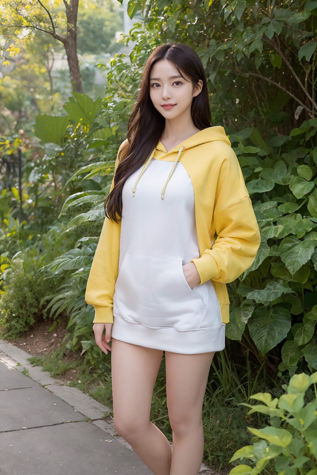 Lingerie and soft hoodie fashion💗