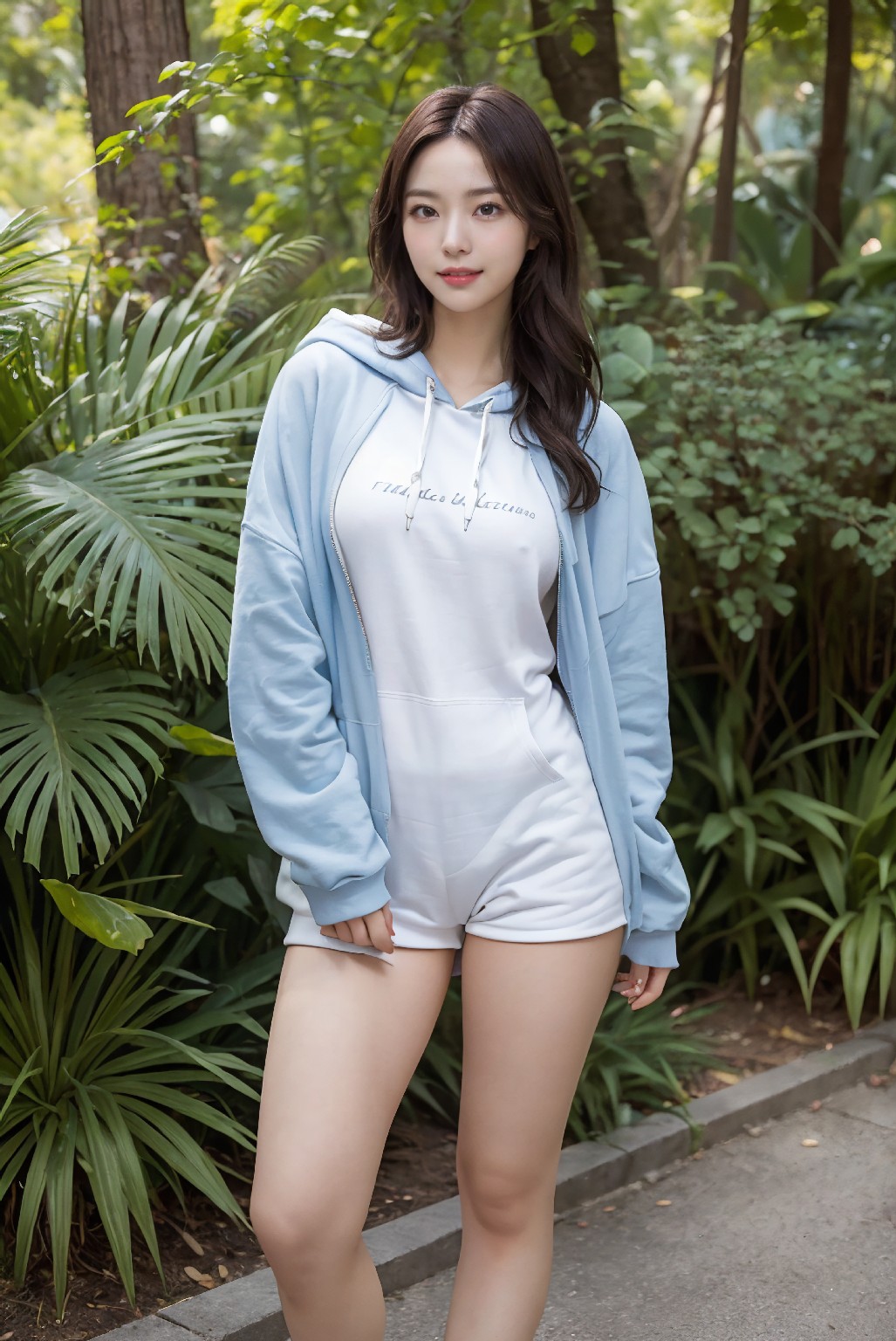 Lingerie and soft hoodie fashion💗
