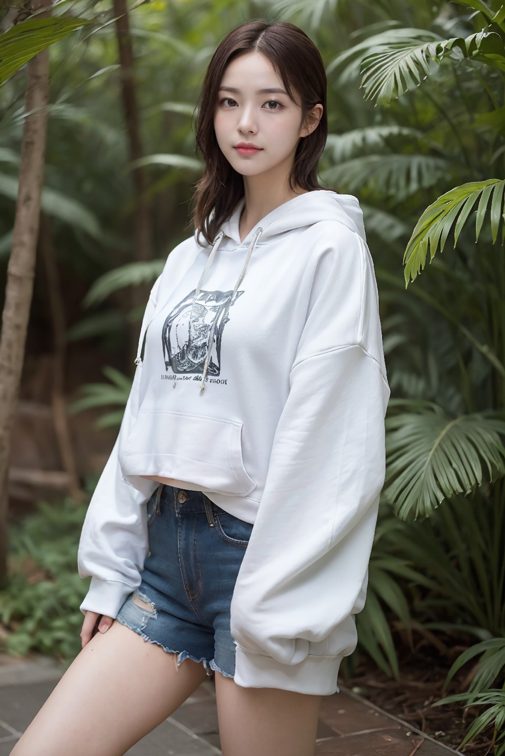 Lingerie and soft hoodie fashion💗