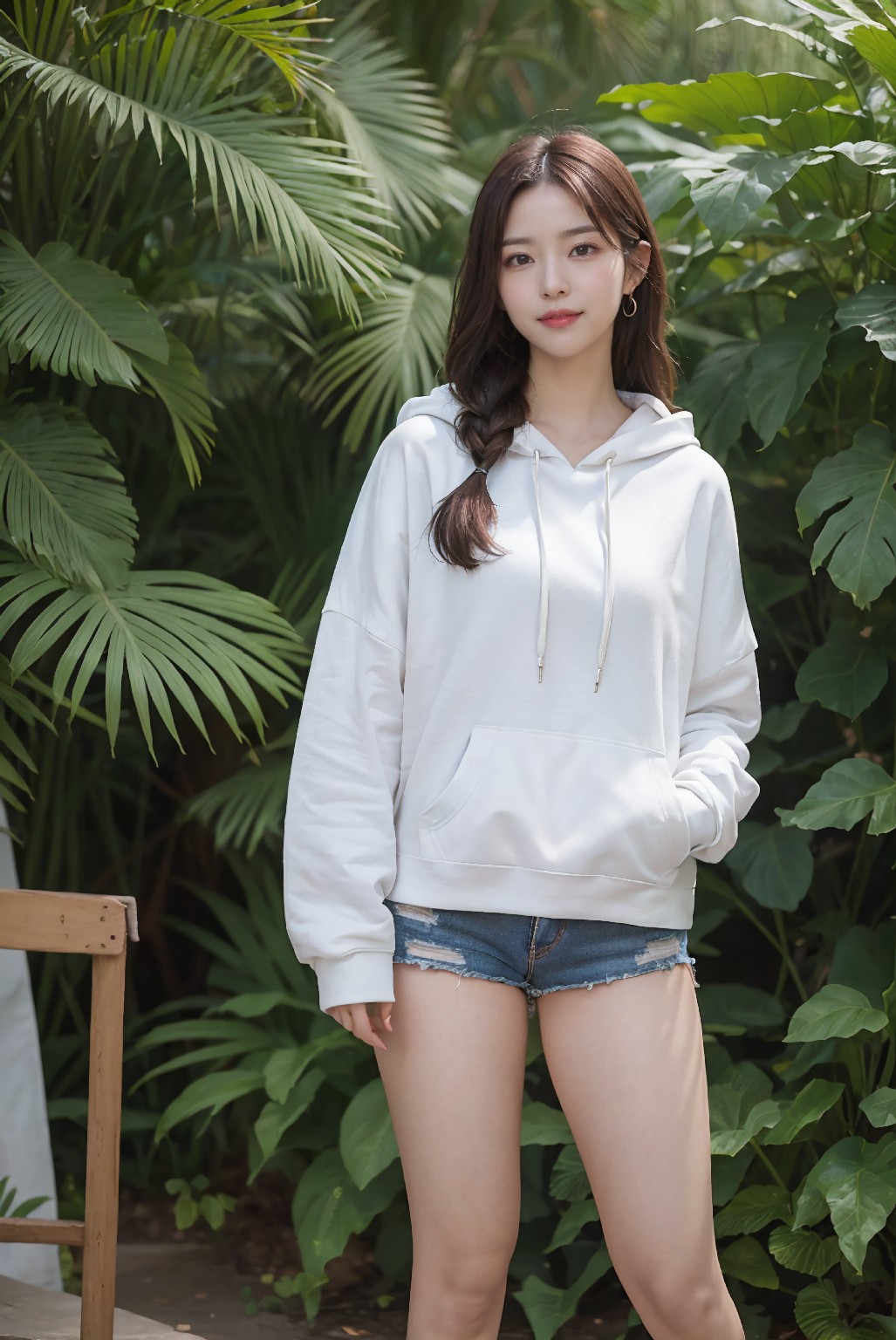 Lingerie and soft hoodie fashion💗