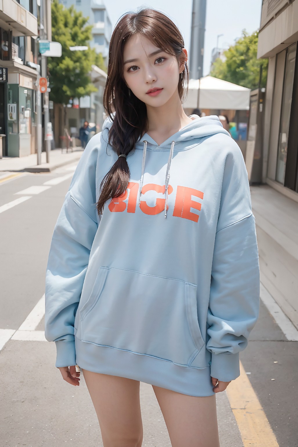 Lingerie and soft hoodie fashion💗
