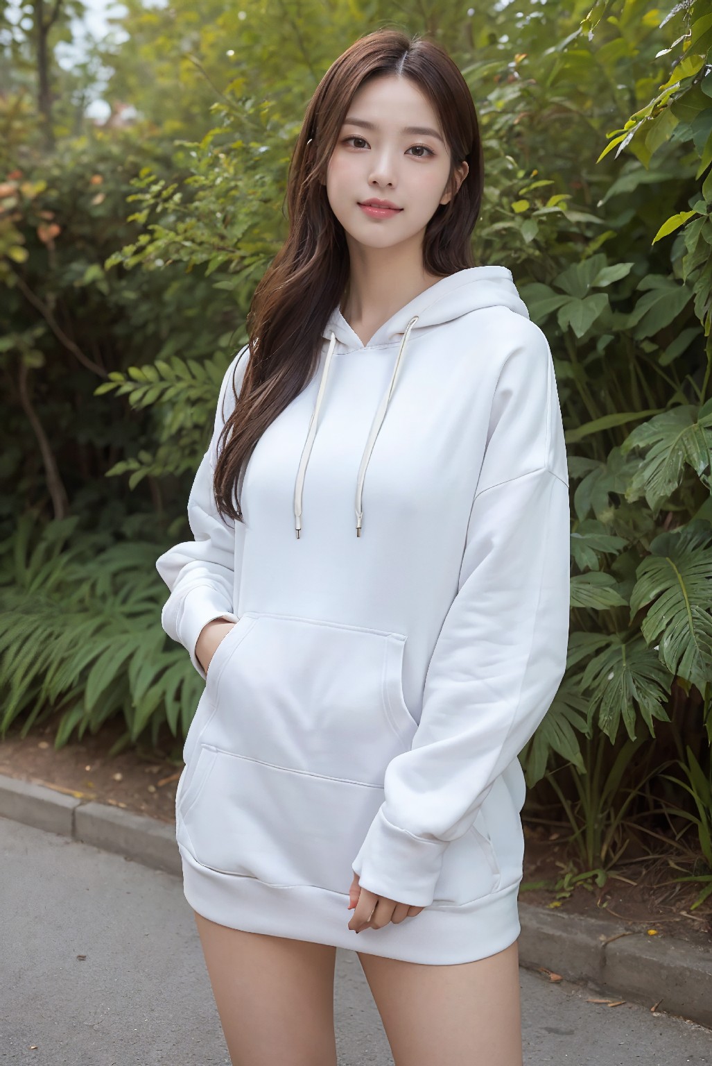 Lingerie and soft hoodie fashion💗