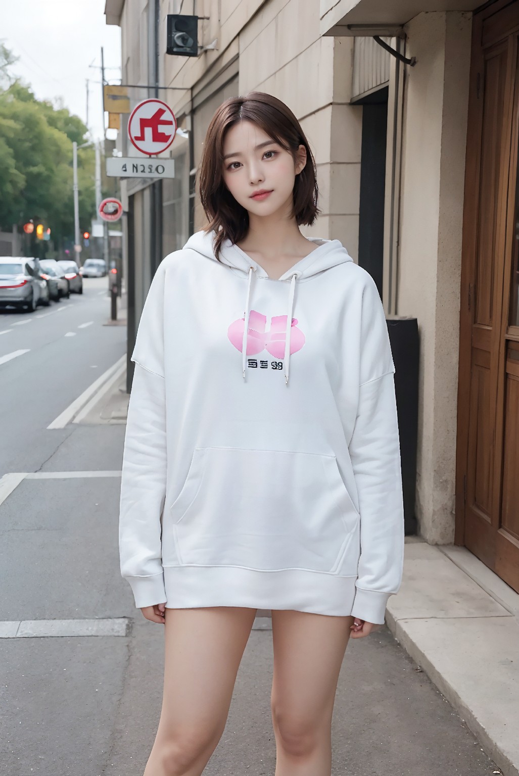 Lingerie and soft hoodie fashion💗