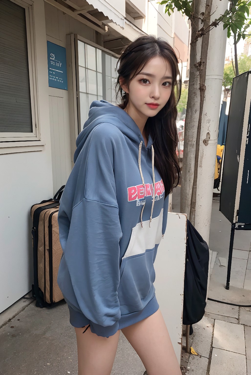 Lingerie and soft hoodie fashion💗