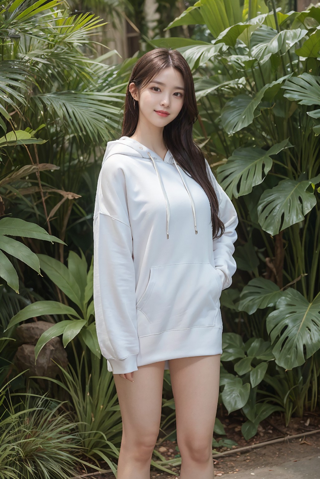Lingerie and soft hoodie fashion💗