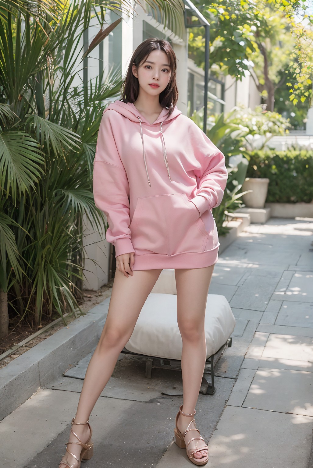 Lingerie and soft hoodie fashion💗