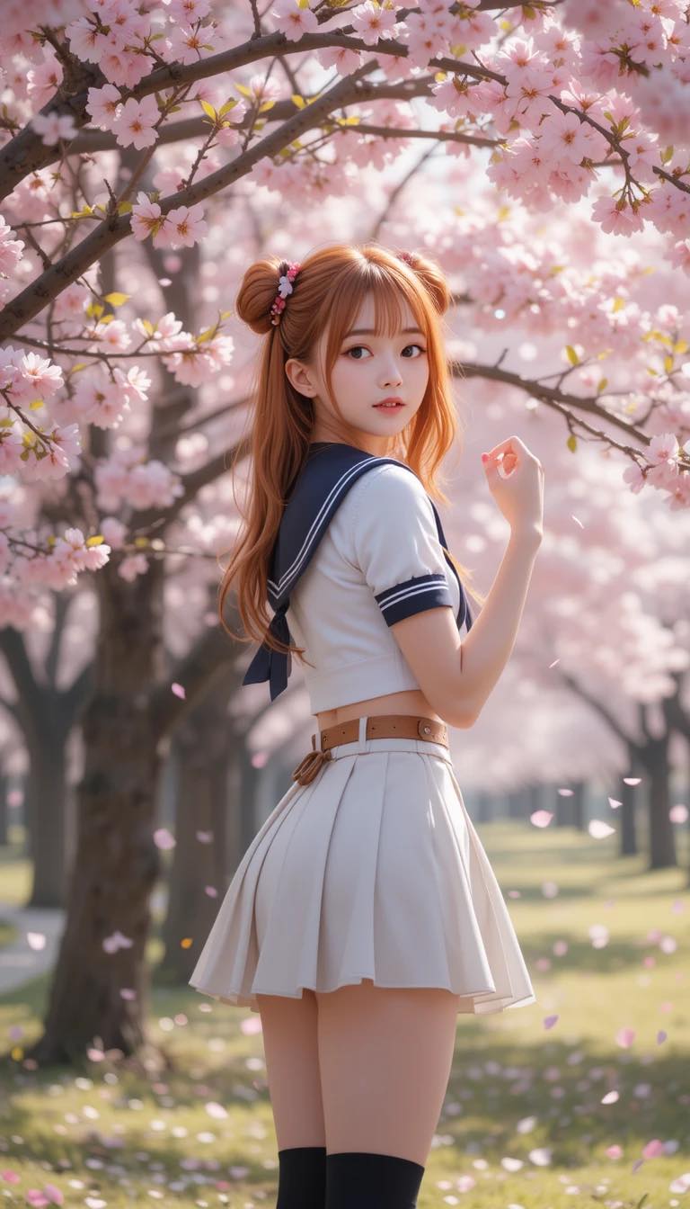 Under the cherry blossom tree