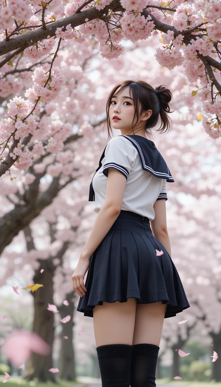 Under the cherry blossom tree