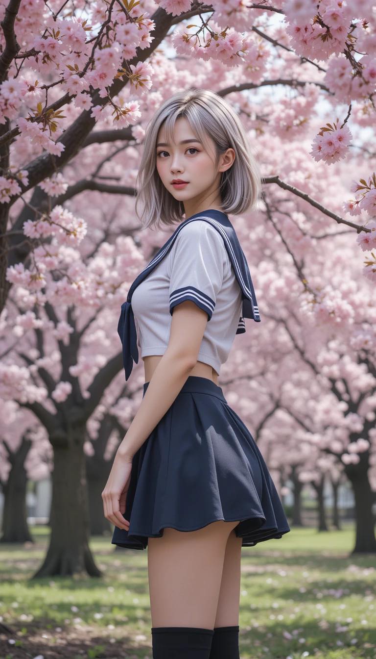 Under the cherry blossom tree