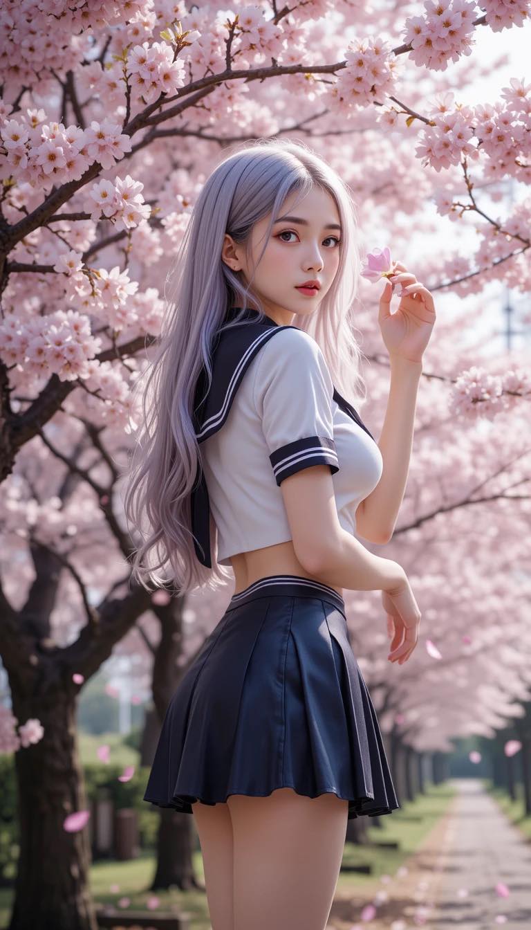 Under the cherry blossom tree