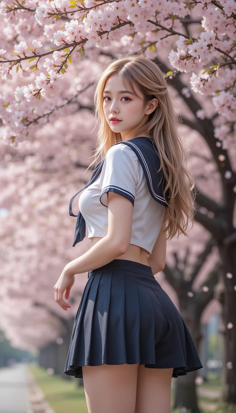 Under the cherry blossom tree