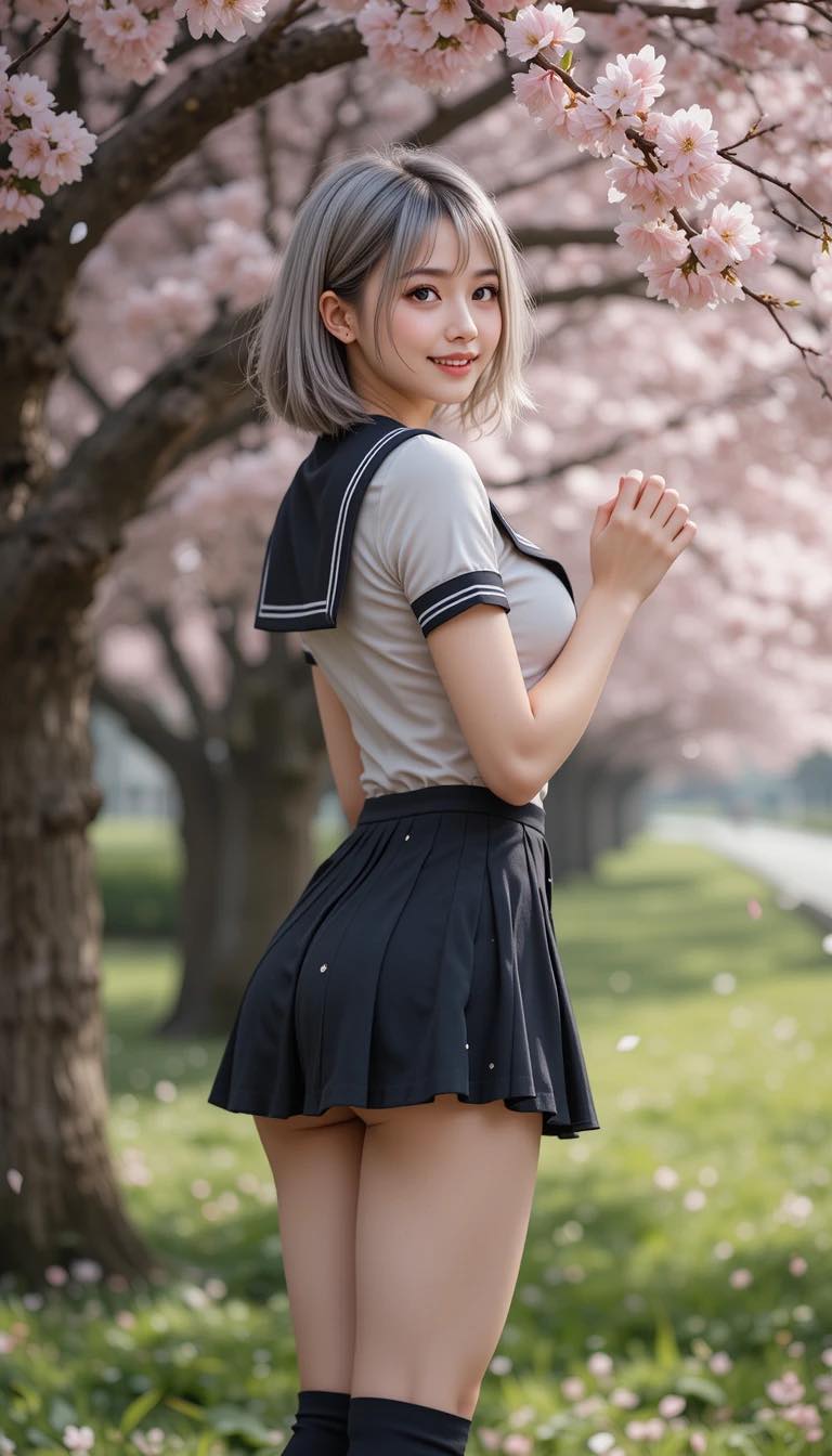 Under the cherry blossom tree