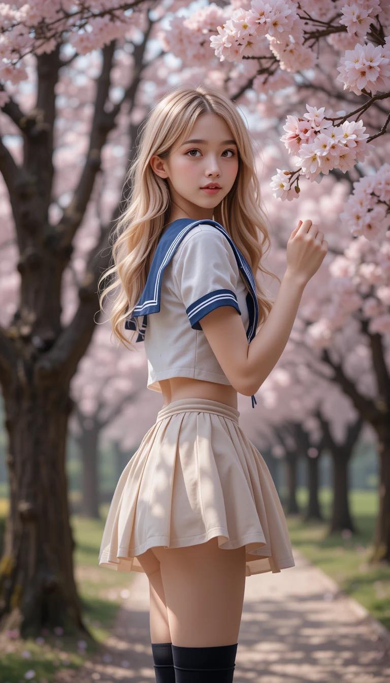 Under the cherry blossom tree