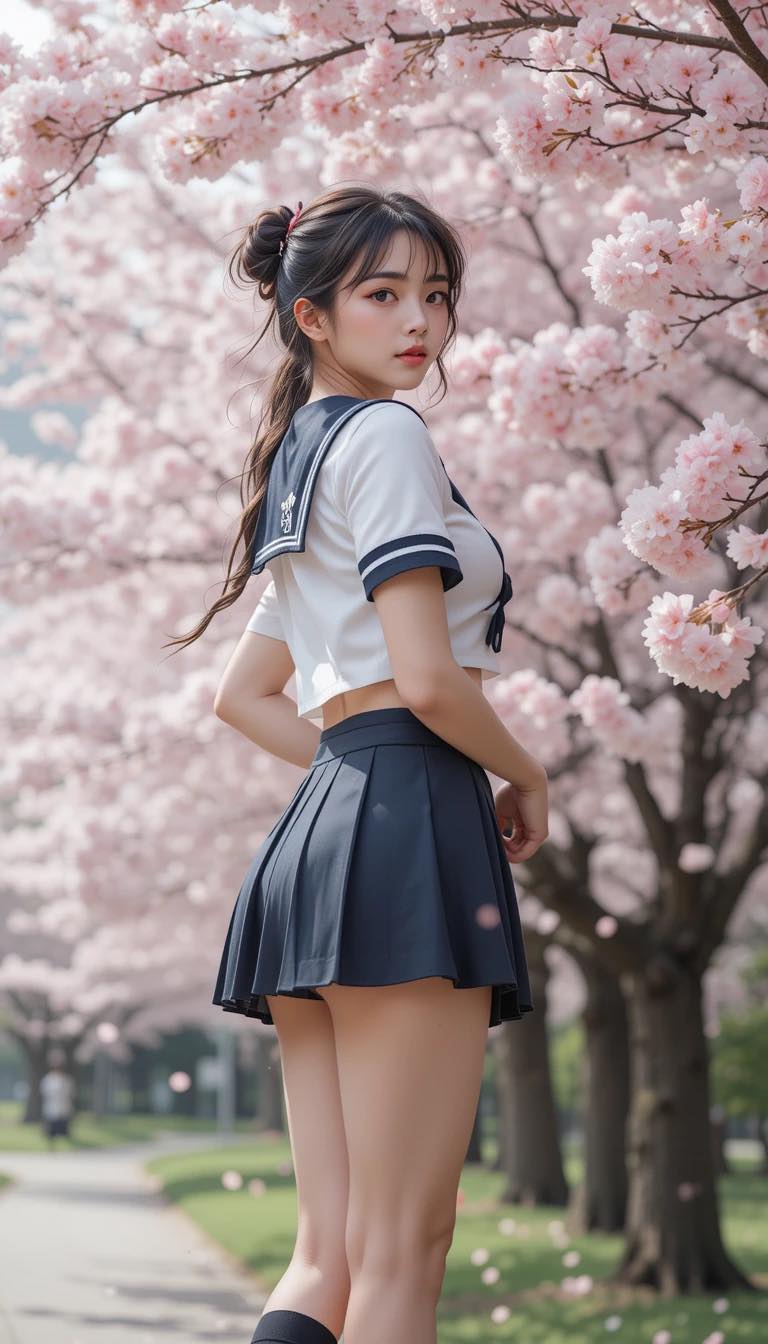 Under the cherry blossom tree
