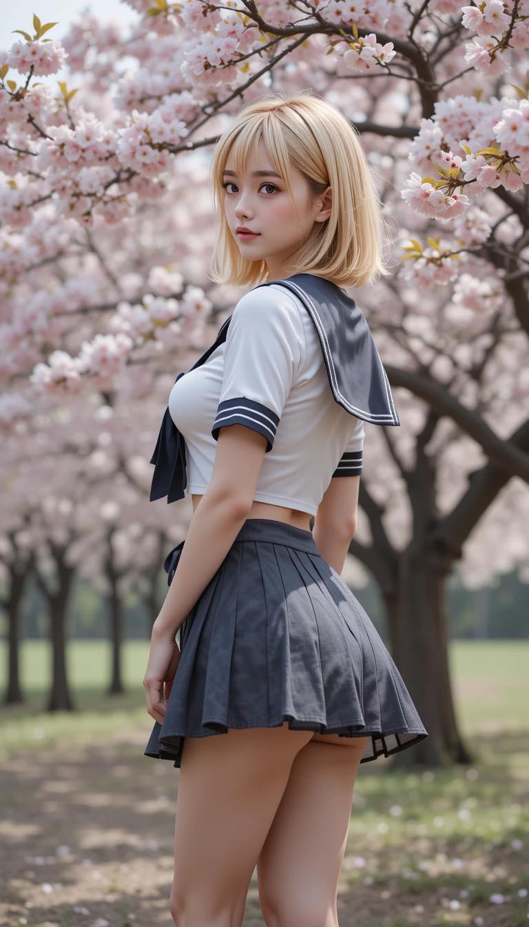 Under the cherry blossom tree