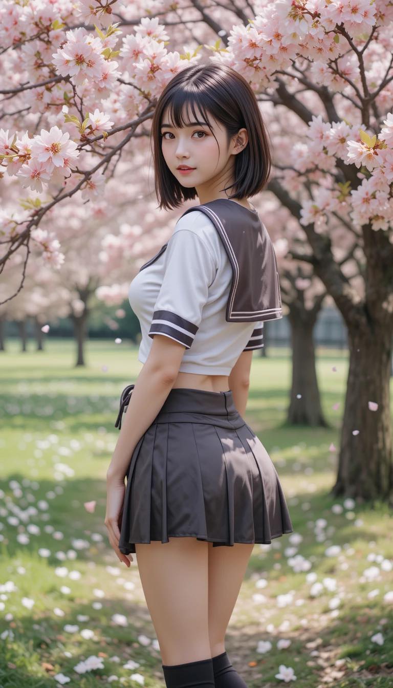 Under the cherry blossom tree