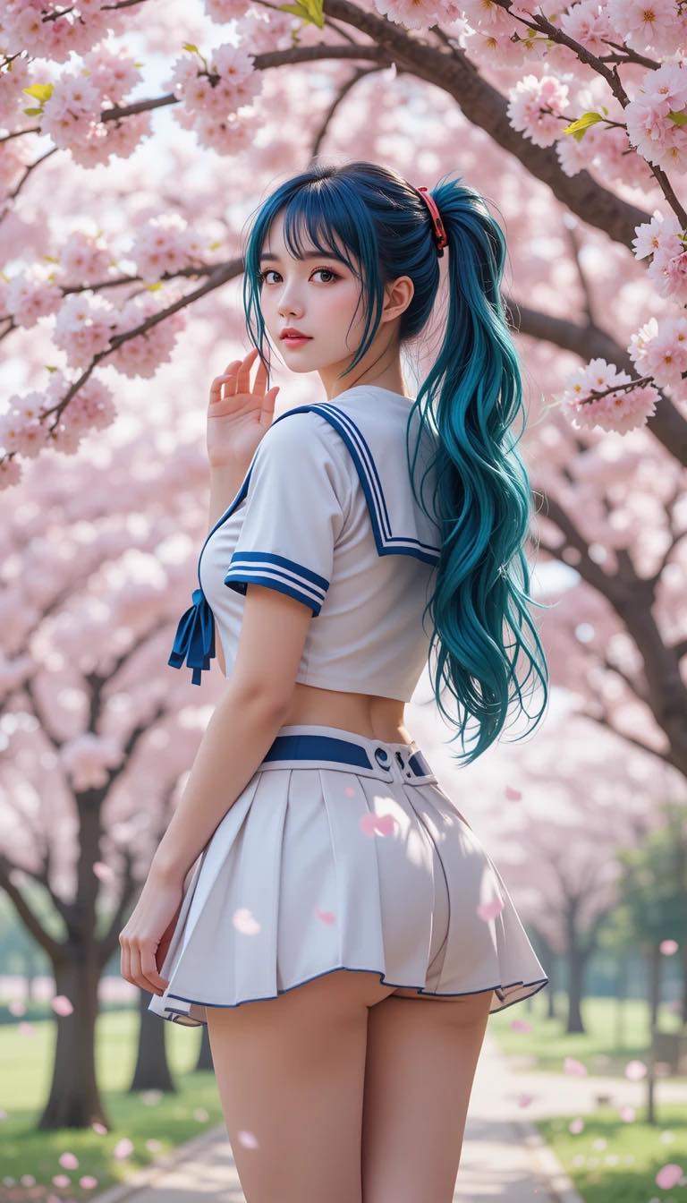 Under the cherry blossom tree