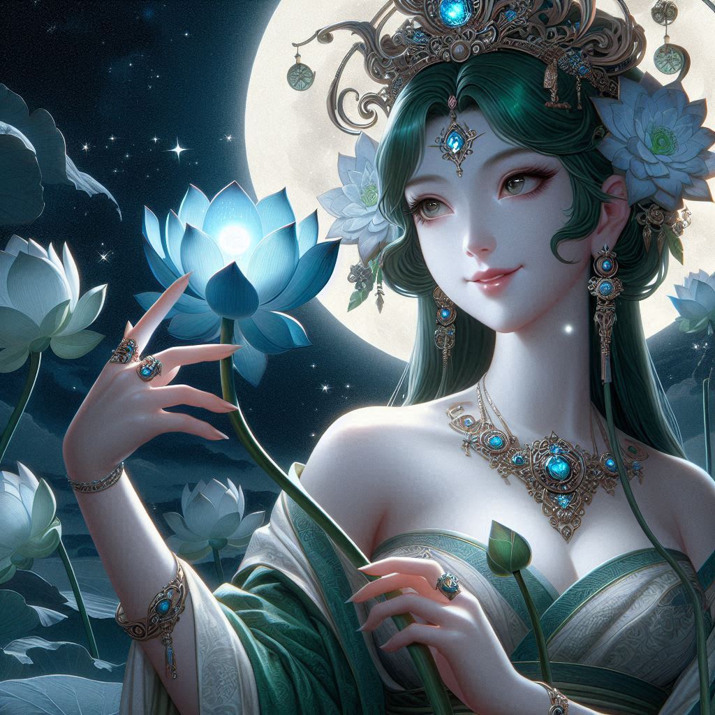 Maiden in green