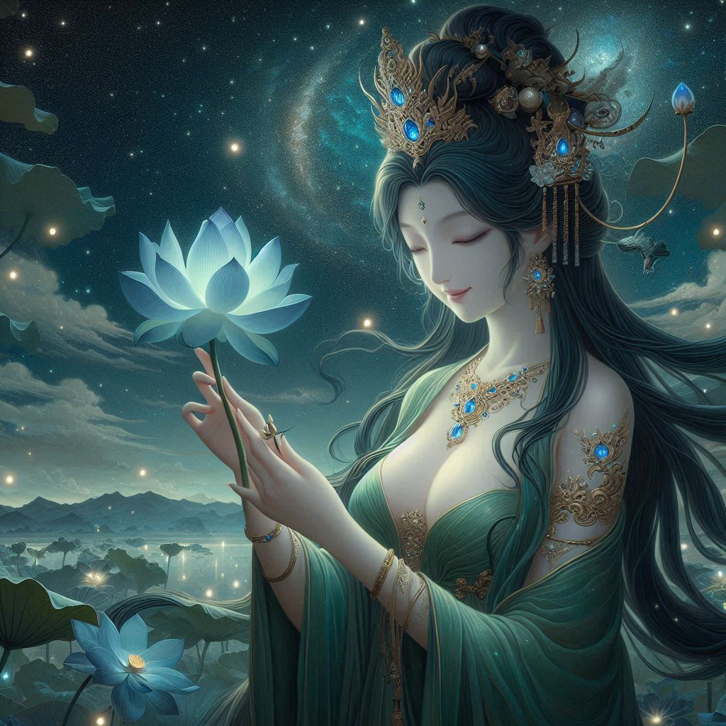 Maiden in green