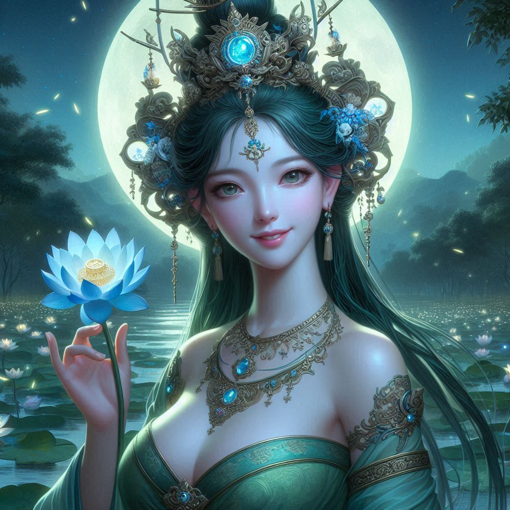 Maiden in green