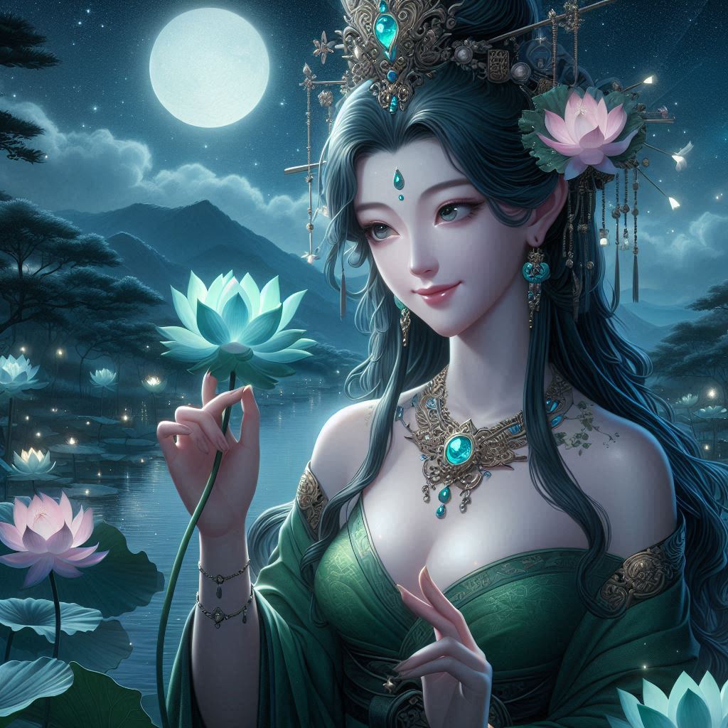 Maiden in green