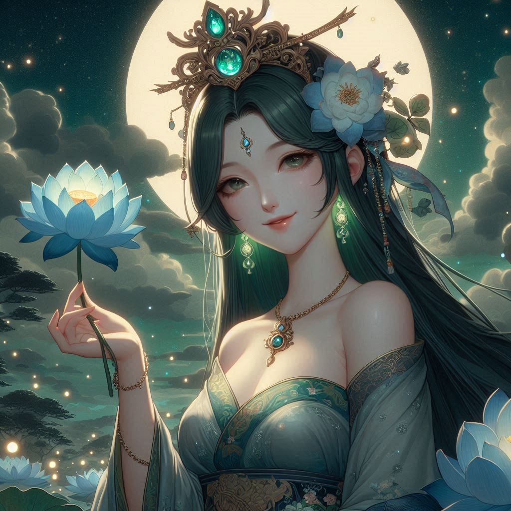 Maiden in green