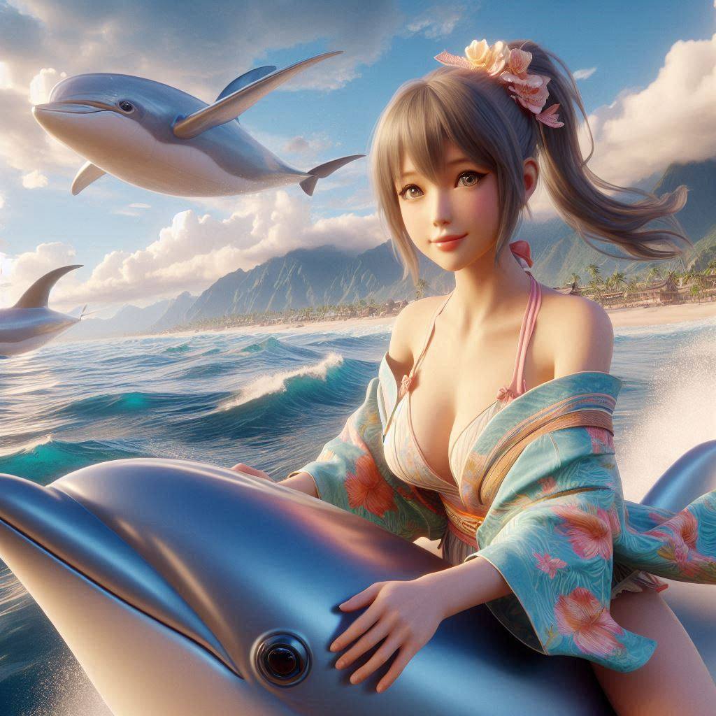 Dolphin Beautiful Girl