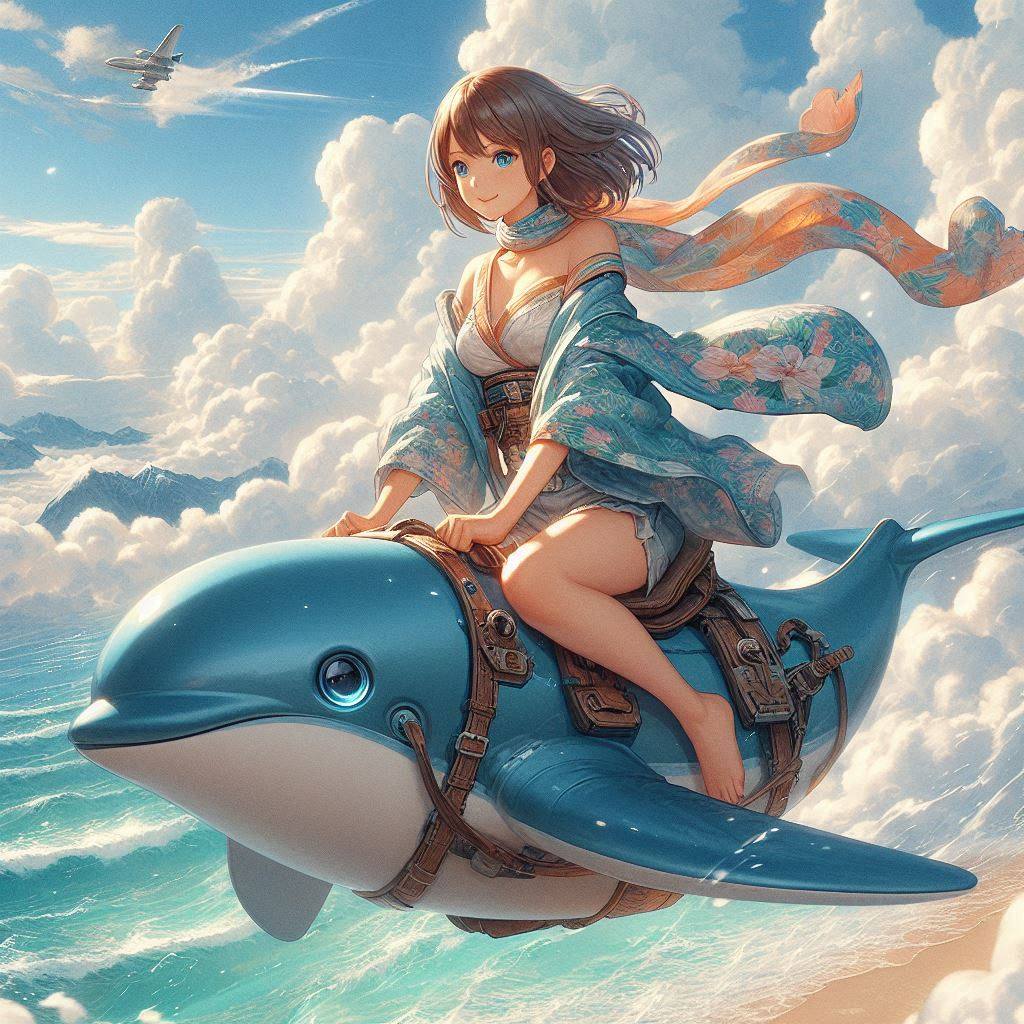 Dolphin Beautiful Girl