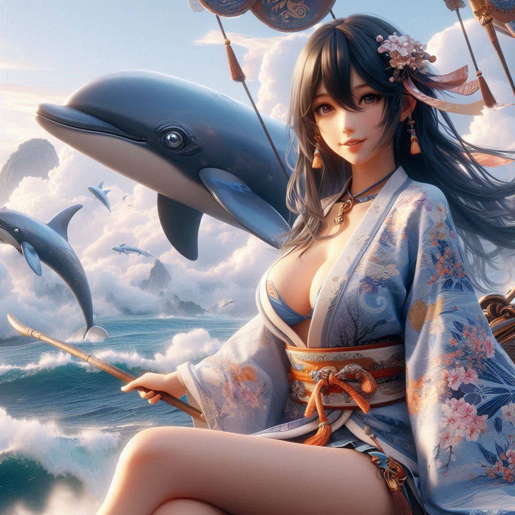 Dolphin Beautiful Girl