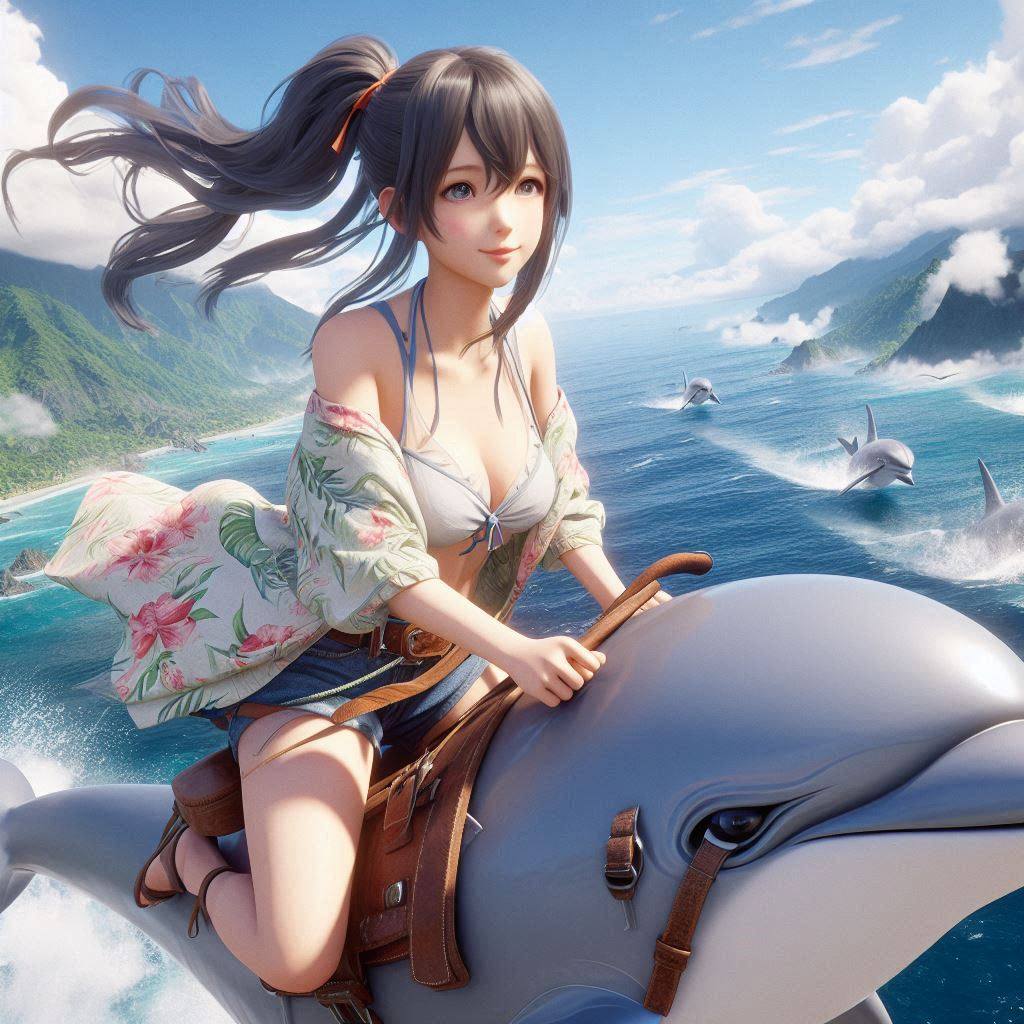 Dolphin Beautiful Girl