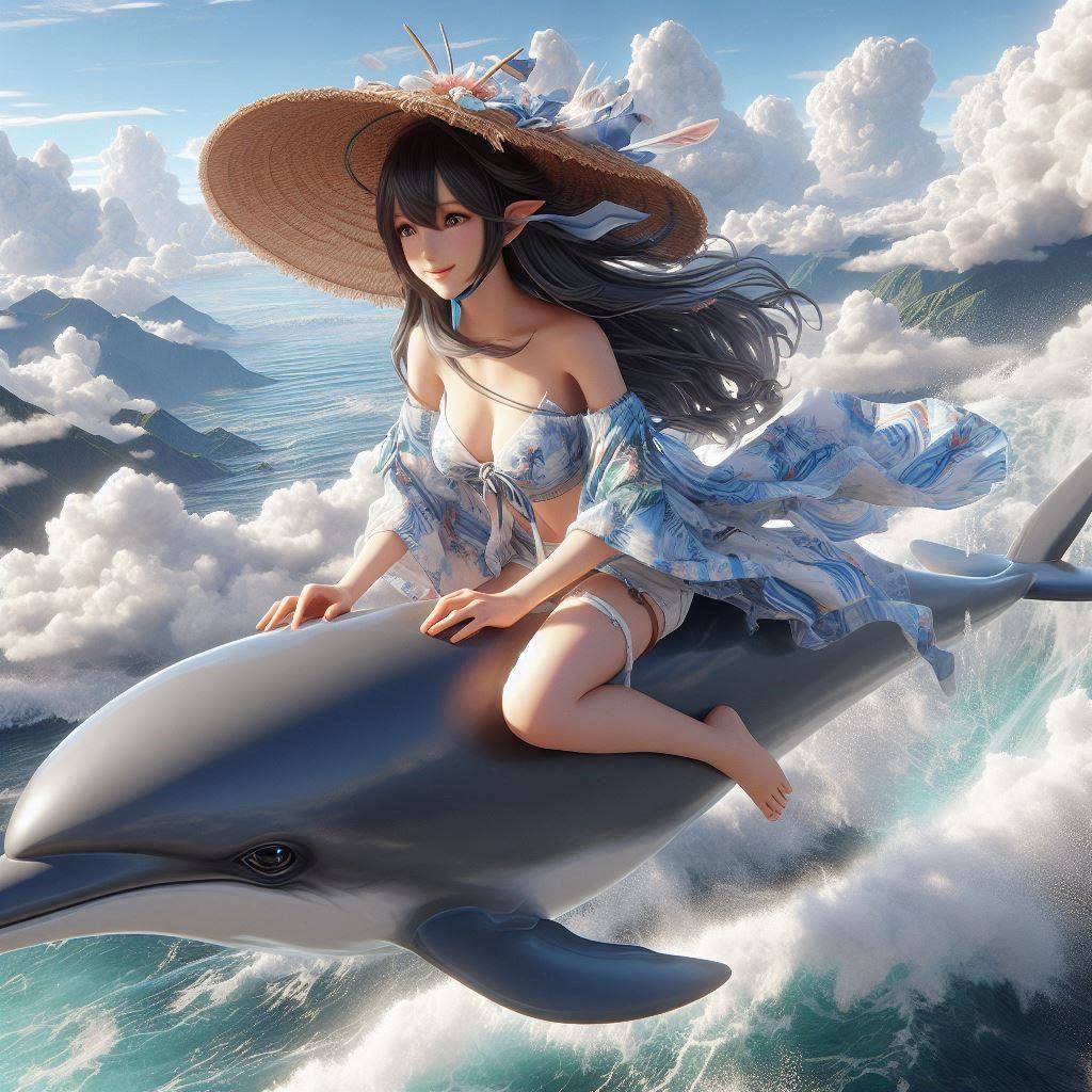Dolphin Beautiful Girl