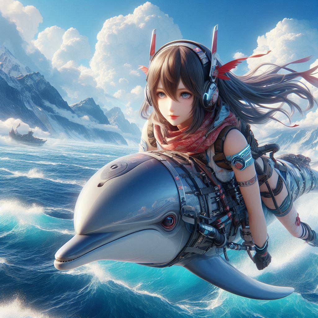 Dolphin Beautiful Girl