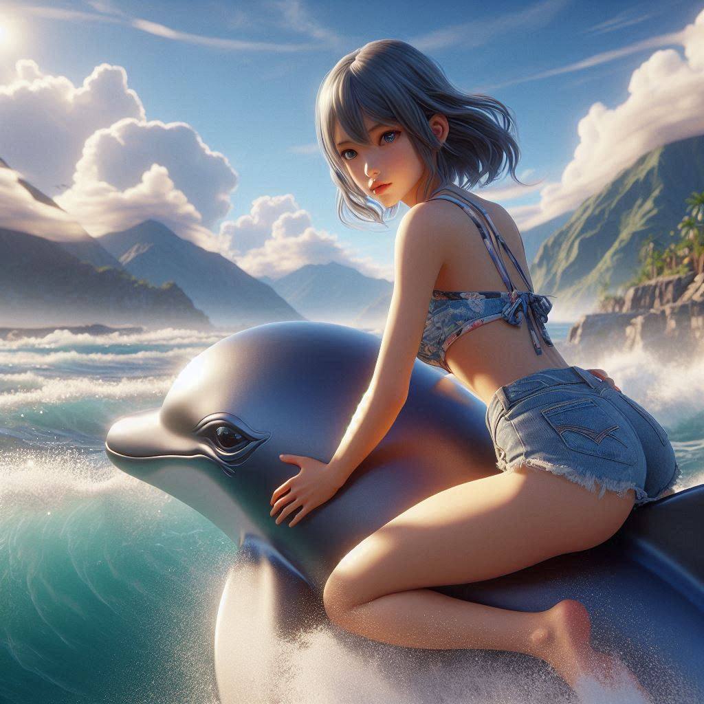 Dolphin Beautiful Girl