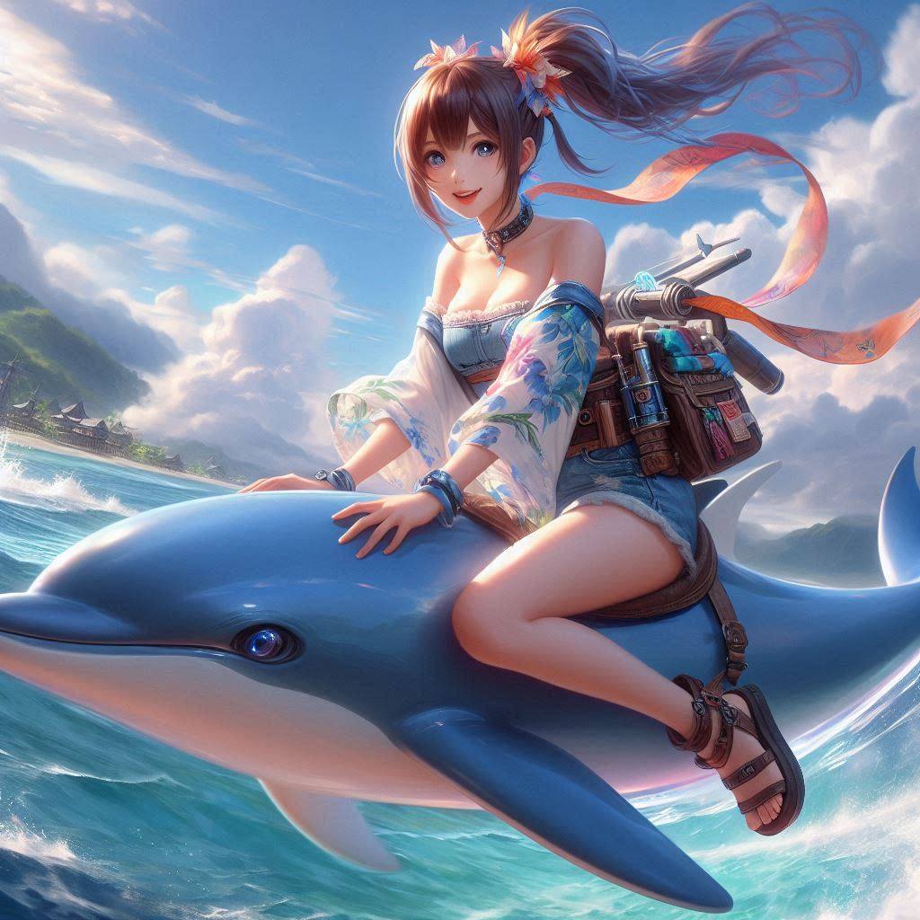 Dolphin Beautiful Girl