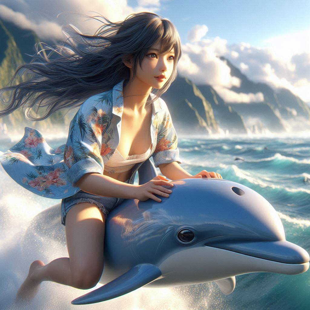 Dolphin Beautiful Girl