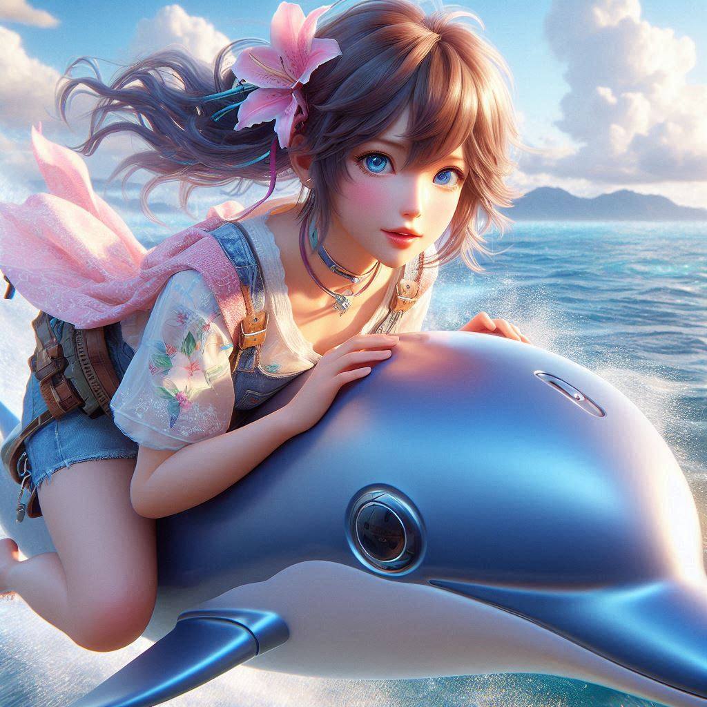 Dolphin Beautiful Girl
