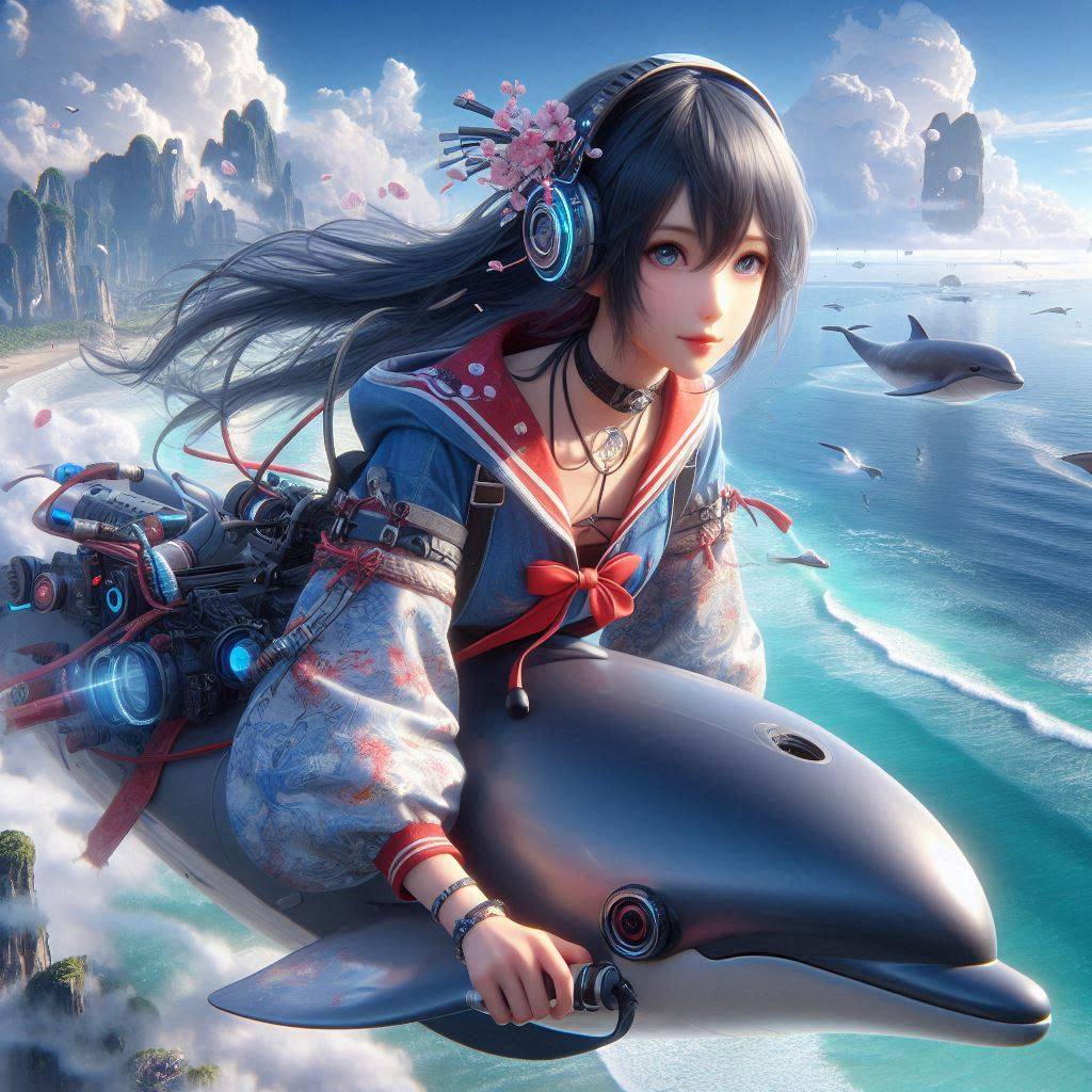 Dolphin Beautiful Girl
