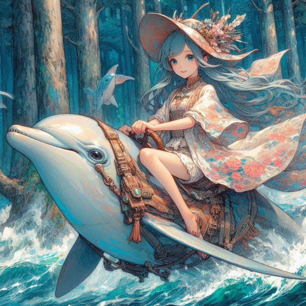 Dolphin Beautiful Girl