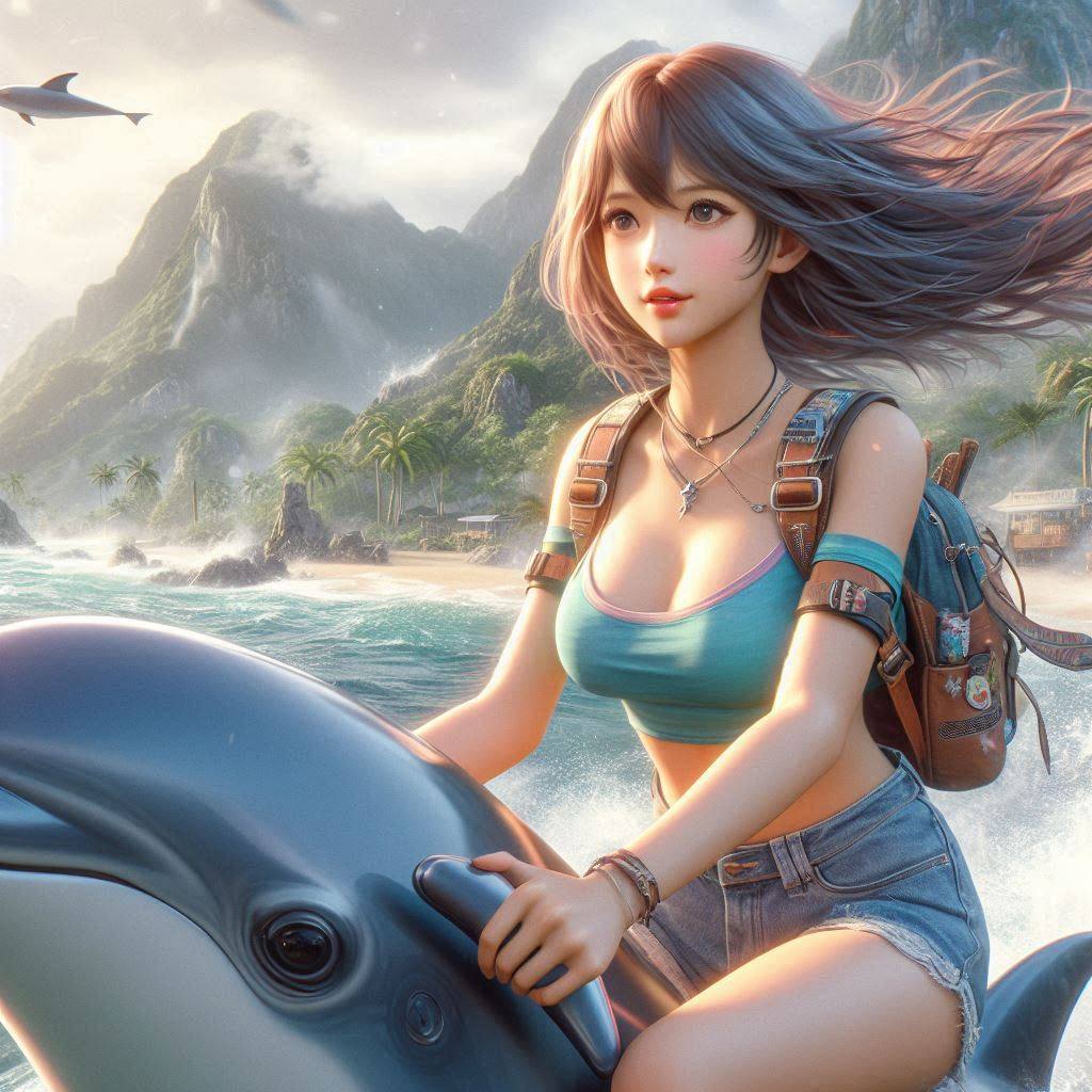 Dolphin Beautiful Girl