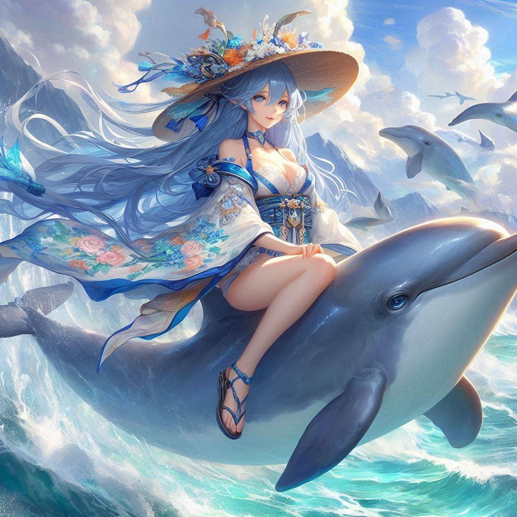 Dolphin Beautiful Girl