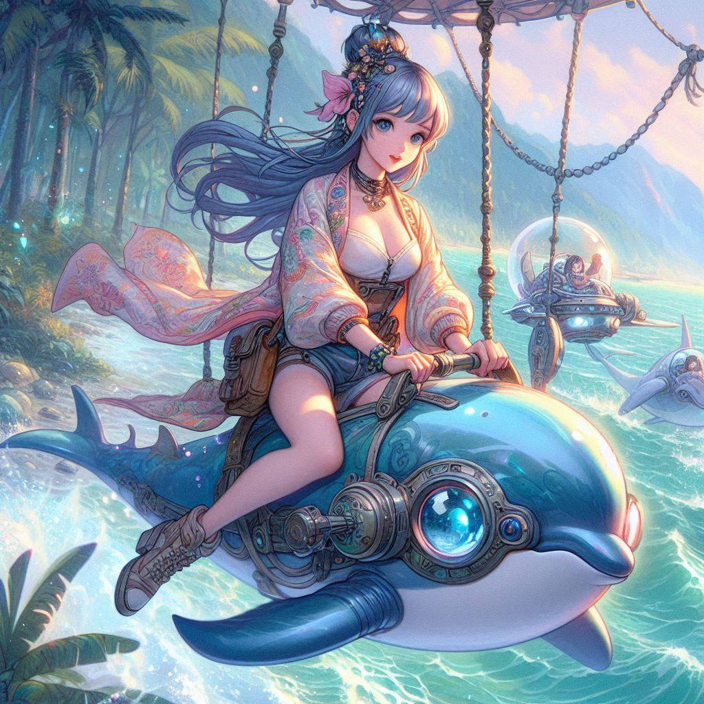Dolphin Beautiful Girl