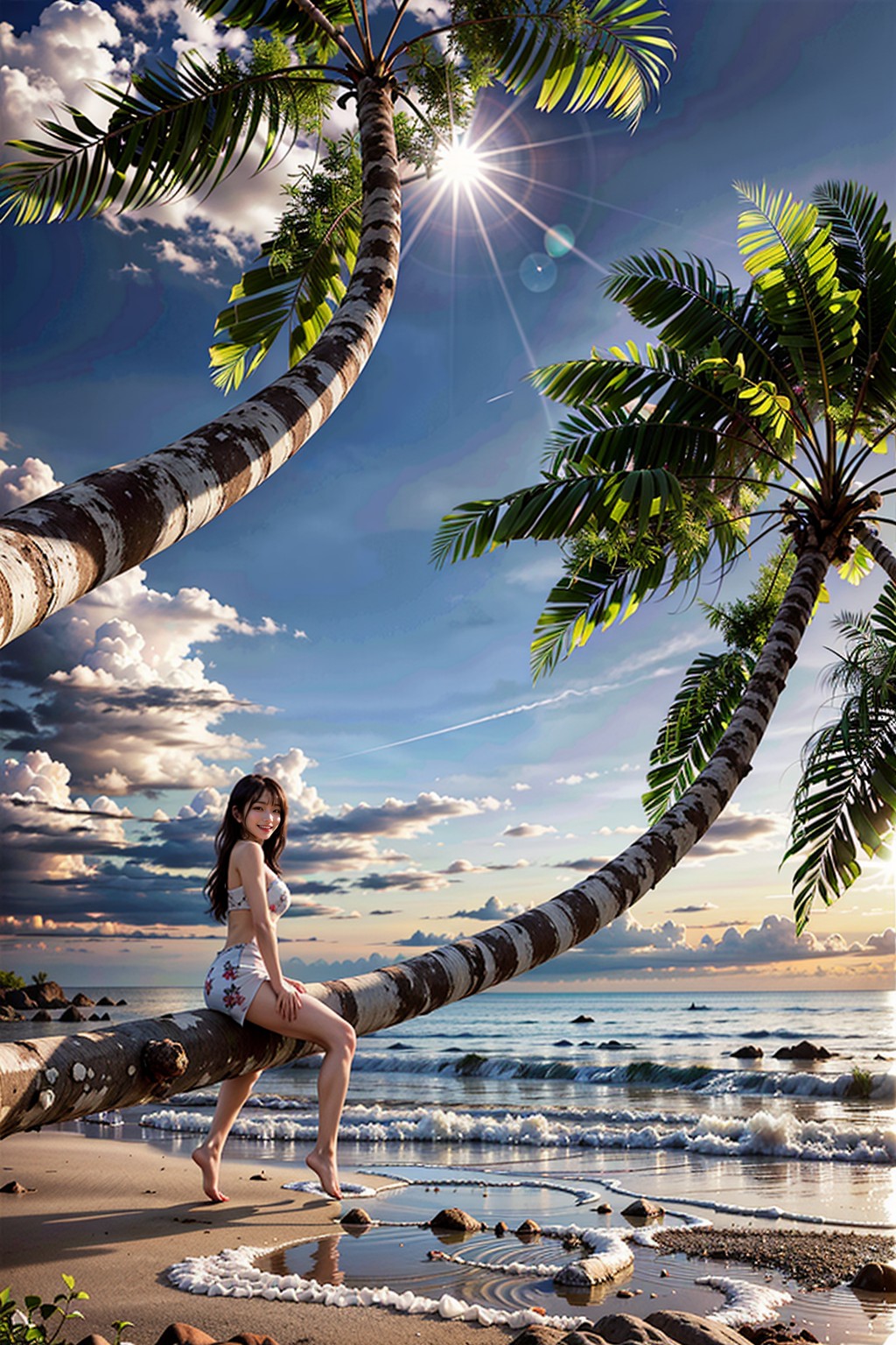 Slender Xhosa. Hawaii Landmarks and Beaches Festival