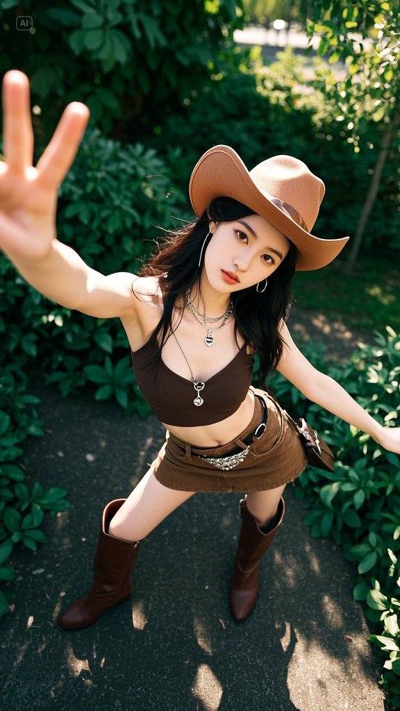 Cowgirl external patting